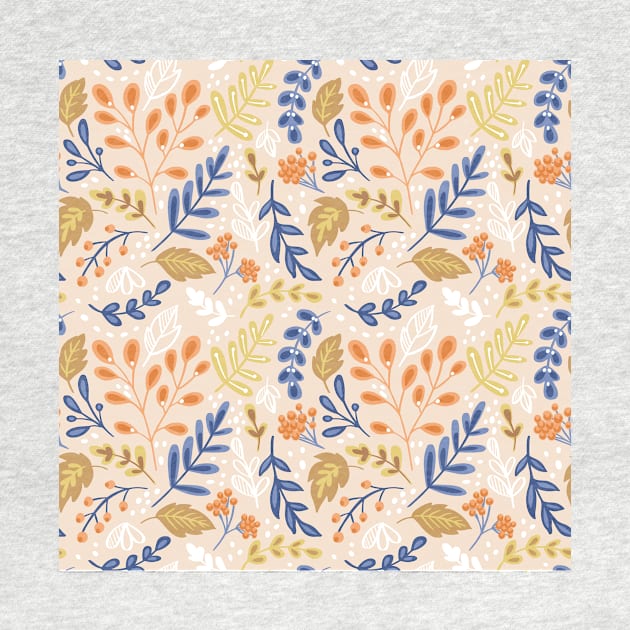 Botanical Floral Seamless pattern 4 by redwitchart